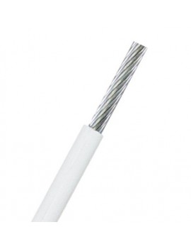 Câble monotoron 1 toron - 19 fils gainé PVC blanc anti UV