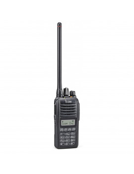 VHF Portatif ICOM 136-174MHz 5W 16 canaux étanchéité IP67 avec écran LCD +  clavier